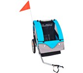 Remolque para bicicletas gris y azul 30 kg cfw19852