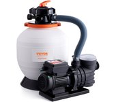 Vevor bomba filtración arena, 13.000 l/h, kit combinado bomba filtración, 350 mm, 450 w, con válvula de 6 vías, cesta filtro, adecuada para piscinas