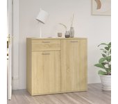 Aparador | aparador de comedor | armario de cocina de madera contrachapada color roble sonoma 80x36x75 cm cfw36184