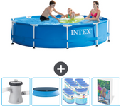 Paquete de piscina - intex - alrededor - 305x305x76 cm + accesorios cb111