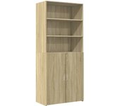 Aparador | aparador de comedor | armario de cocina de madera de ingeniería roble sonoma 80x42,5x185 cm cfw75614