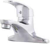 Grifo lavabo aleación zinc, cromado, agua caliente-fría, caño bajo, monomando [qli-fa-9705