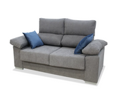 Sofá dos plazas alvaro tapizado gris, 160 cm (ancho) x 88 cm (fondo) x 97 cm (alto)