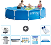 Paquete de piscina - intex - alrededor - 305x305x76 cm + accesorios a1651