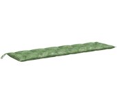 Cojín para banco de jardín tela estampado de hojas 200x50x7 cm
