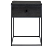 Mesa de designación con cajón negro 40 x 40 x 55 cm