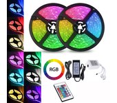 Tiras led luces led habitación rgb 5050 tira led mando a distancia perfecta para decoración 5 metros 30 led 24 mandos a distancia