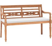 Banco interior | banco batavia con cojines 120 cm teca cfw65540