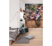 Papel pintado no tejido panorámico de komar - marvel avengers superpower - talla: 200 x 280 cm