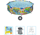 Paquete de piscina - bestway - alrededor - 274x274x66 cm + accesorios cb9