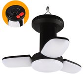 Lámpara de campamento led solar, linterna recargable usb, 6 modos de iluminación lámpara de campamento impermeable, luz de la tienda