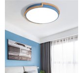 Lámpara de techo led de 36 w, luz de techo redonda, temperatura de color de 3000 k a 6000 k, adecuada para dormitorio, sala de estar (azul, 40 cm)
