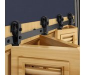 Vevor kit herramientas para puerta de granja corrediza 1320,8 mm, rail simple robusto, montaje superior, deslizamiento fluido, para 4 puertas 30,48 cm