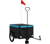 Remolque para bicicleta hierro negro y azul 45 kg cfw97667