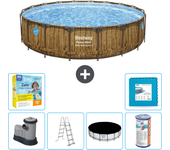 Paquete de piscina - bestway - alrededor - 549x549x122 cm + accesorios cb34