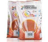 Kits dos bolsas de 800g. easy color pigmento rojo 157. pigmento rojo para cemento, mortero y hormigón.