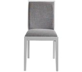 Pack de 2 sillas de comedor en tela gris aina, 45 x 49 x 88/48 cm (largo x ancho x alto)