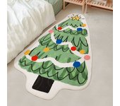 Alfombras de árbol de navidad de 120 cm x 40 cm, alfombra de corredor de navidad antideslizante, alfombra de suelo suave de feliz navidad