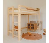 Cama de media altura 90x200 con somier anaëlle madera