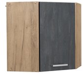 Vicco armario colgante de esquina r-line, hormigón negro, 57 cm