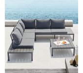 Fira conjunto de jardín de aluminio gris oscuro