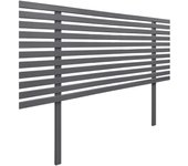 Dhome cabecero de madera reciclada dm estilo japones con patas cama palets herrajes incluidos (105cm, gris sólido)