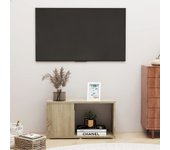Mueble tv roble sonoma 60x24x32 cm madera contrachapada