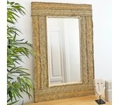 Espejo rectangular de esparto 52 x 62 cm