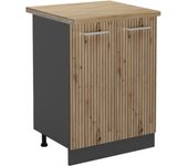 Vicco mueble bajo de cocina r-line, roble artesanal, 60 cm , et roble