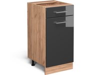 Vicco mueble bajo de cocina r-line, antracita alto brillo, 40 cm sin encimera