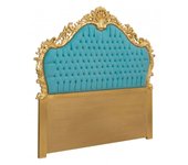 Biscottini cabecero en madera de haya maciza - estilo barroco con acabado oro antiguo - cabecero de cama doble para panel de cama - 172x7x170 cm