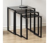 Consola norsica 283, negro, 76x110x40cm