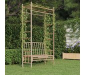 Maison exclusive - banco de jardín con pérgola bambú 116 cm