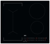 Placa de inducción empotrada aeg ikb64443ib de 60 cm y 4 fuegos, color negro