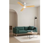Wind modern - ventilador de techo 40w ø132 cm silencioso con luz led , wifi y mando a distancia