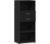 Aparador alto | aparador de comedor | armario de cocina madera de ingeniería negro 50x42,5x124 cm cfw75554