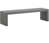 Beliani banco de jardín taranto 150 cm cemento gris