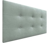 Dhome cabecero de cama acolchado capitoné 8cm de grosor. cabezal tapizado tela acualine cabeceros de cama matrimonio e individual (verde agua, 105cm)