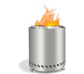 Pozo de fuego de mesa sin humo, mini pozo de fuego de mesa, parrilla de barbacoa sin humo, mini estufa para acampar al aire libre - 15 cm, plateado