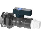 Grifo de barril de agua de pvc con adaptador de grifo de manguera de montaje de mamparo y cinta de sellado de rosca para tanques de agua