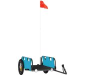 Remolque para bicicletas hierro y tela oxford azul cfw71858