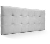 Cabecero san francisco tela cabecero de cama tapizado para camas de 90 y 105 (115 x 57 cm) tela gris plata sueños zzz