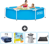 Paquete de piscina - intex - alrededor - 244x244x51 cm + accesorios cb11