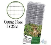 Malla de alambre 1 x 25 m cuadros 19mm | malla metálica galvanizada | malla para animales | malla acero inoxidable cuadrada