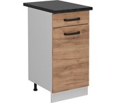 Vicco mueble bajo de cocina r-line, roble dorado, 40 cm et antracita