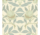 Papel pintado floral semillas en verdes