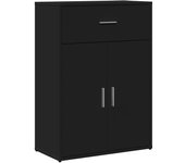 Aparador | aparador de comedor | armario de cocina madera de ingeniería negro 60x30x84 cm cfw21659