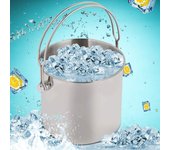 Cubo contenedor de hielo de acero inoxidable de 2 l, barril portátil para vino tinto, herramientas de barra de cocina