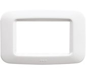 Ave banquise sistema 45 placa de tecnopolímero 3 módulos blanco brillo 45py03bb