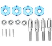 Adaptador de eje hexagonal para rueda rc, aleación de aluminio, adaptador hexagonal mejorado de 12 mm para coche rc unimog p06